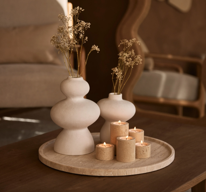 The Haven | Travertine Tray